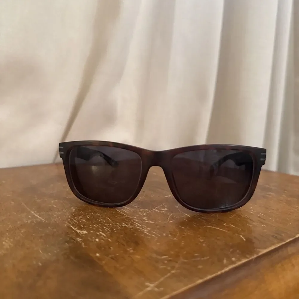 Zenni Sunglasses Plastic Rubber Black Polarized Tortoise Shell‎ Pattern 1116725